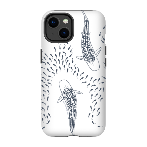 iPhone Tough Phone Case - Tiger Sharks Outline - Sailfish Creative