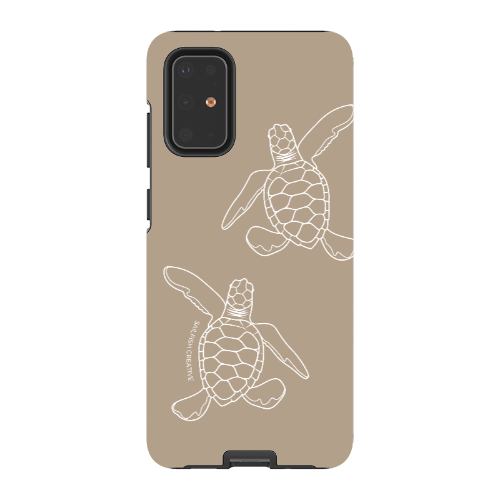 Samsung Tough Case - Turtle Hatchlings Outline Natural