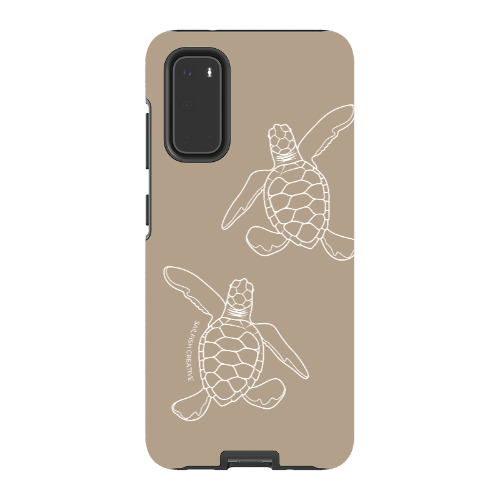 Samsung Tough Case - Turtle Hatchlings Outline Natural