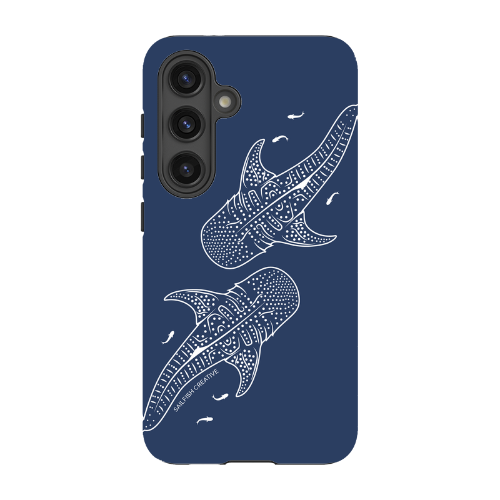 Samsung Tough Case - Whale Sharks Outline Navy - Sailfish Creative