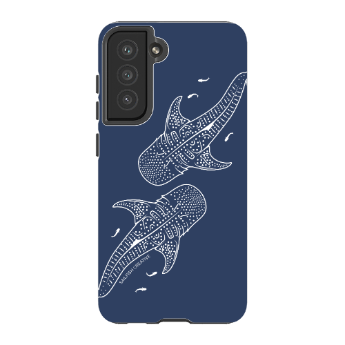 Samsung Tough Case - Whale Sharks Outline Navy - Sailfish Creative