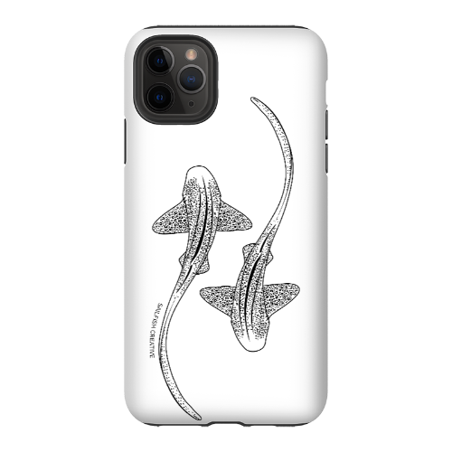 iPhone Tough Phone Case - Leopard Sharks Outline - Sailfish Creative