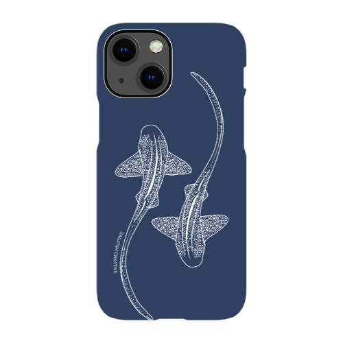 iPhone Snap Phone Case - Leopard Sharks Outline Navy - Sailfish Creative