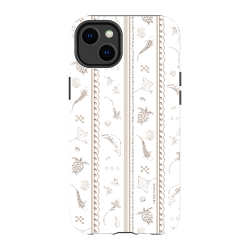 iPhone Tough Phone Case - Candy Stripes Beige