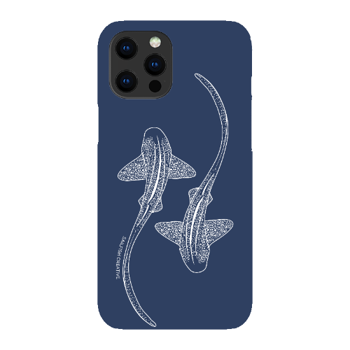 iPhone Snap Phone Case - Leopard Sharks Outline Navy - Sailfish Creative