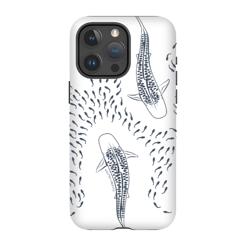 iPhone Tough Phone Case - Tiger Sharks Outline - Sailfish Creative
