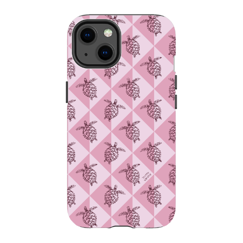 iPhone Tough Phone Case - Turtle Diamonds Orchid