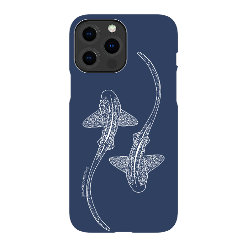 iPhone Snap Phone Case - Leopard Sharks Outline Navy - Sailfish Creative