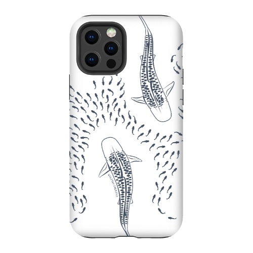iPhone Tough Phone Case - Tiger Sharks Outline - Sailfish Creative