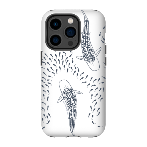 iPhone Tough Phone Case - Tiger Sharks Outline - Sailfish Creative