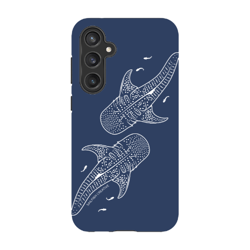 Samsung Tough Case - Whale Sharks Outline Navy - Sailfish Creative