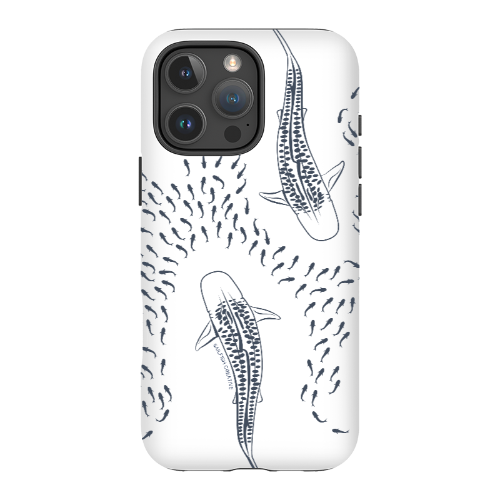 iPhone Tough Phone Case - Tiger Sharks Outline - Sailfish Creative