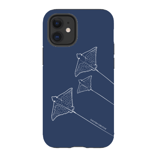 iPhone Tough Phone Case - Eagle Ray Outline Navy - Sailfish Creative
