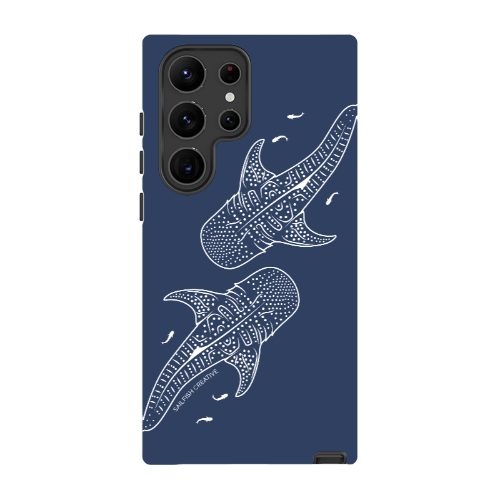 Samsung Tough Case - Whale Sharks Outline Navy - Sailfish Creative
