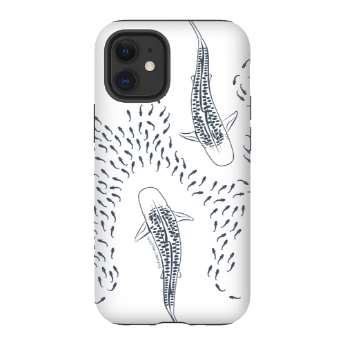 iPhone Tough Phone Case - Tiger Sharks Outline - Sailfish Creative
