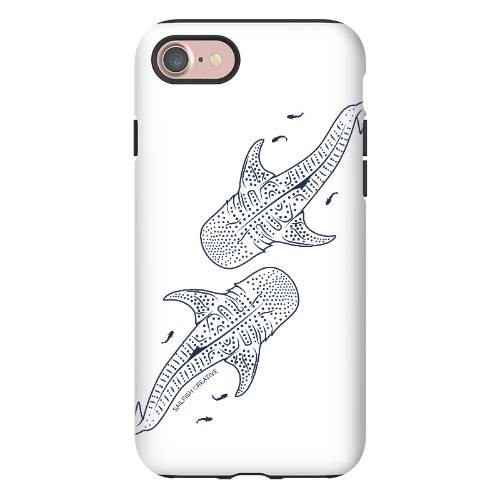iPhone Phone Case - Whale Sharks Outline