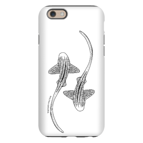 iPhone Tough Phone Case - Leopard Sharks Outline - Sailfish Creative