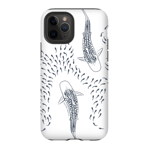 iPhone Tough Phone Case - Tiger Sharks Outline - Sailfish Creative