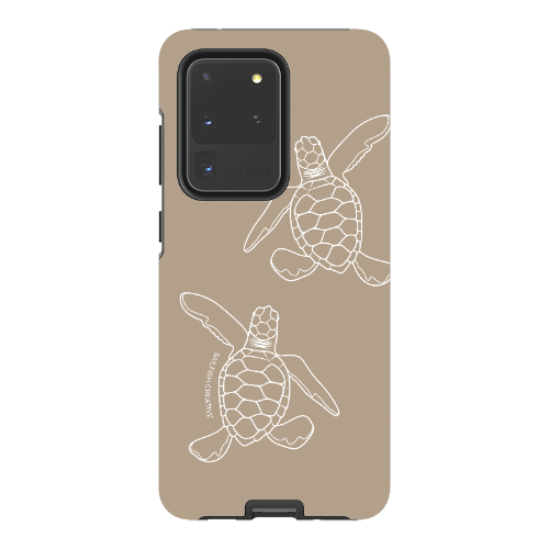 Samsung Tough Case - Turtle Hatchlings Outline Natural