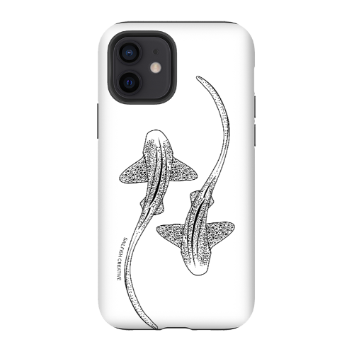 iPhone Tough Phone Case - Leopard Sharks Outline - Sailfish Creative