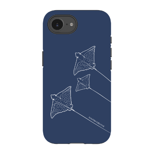 iPhone Tough Phone Case - Eagle Ray Outline Navy - Sailfish Creative