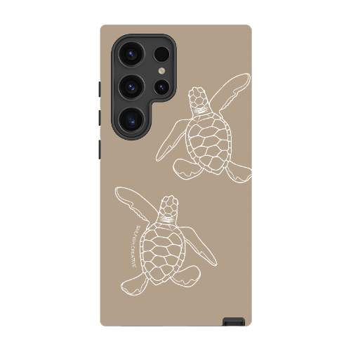 Samsung Tough Case - Turtle Hatchlings Outline Natural