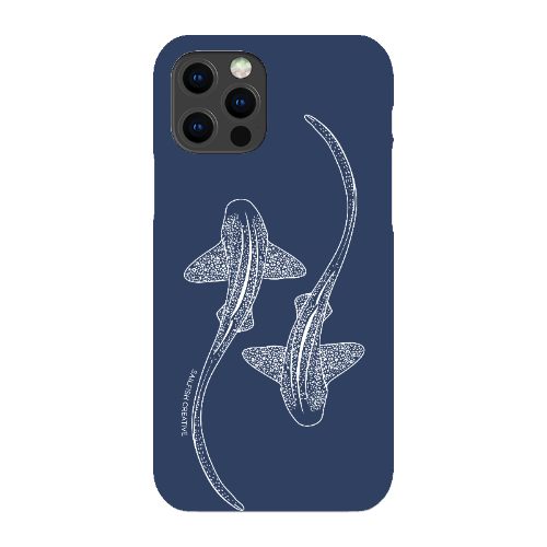 iPhone Snap Phone Case - Leopard Sharks Outline Navy - Sailfish Creative