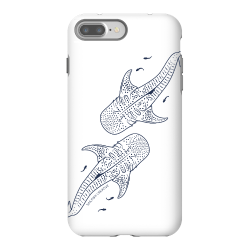 iPhone Tough Phone Case - Whale Sharks Outline - Sailfish Creative