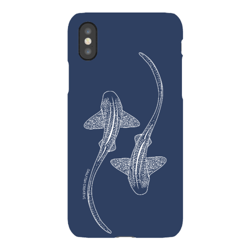 iPhone Snap Phone Case - Leopard Sharks Outline Navy - Sailfish Creative