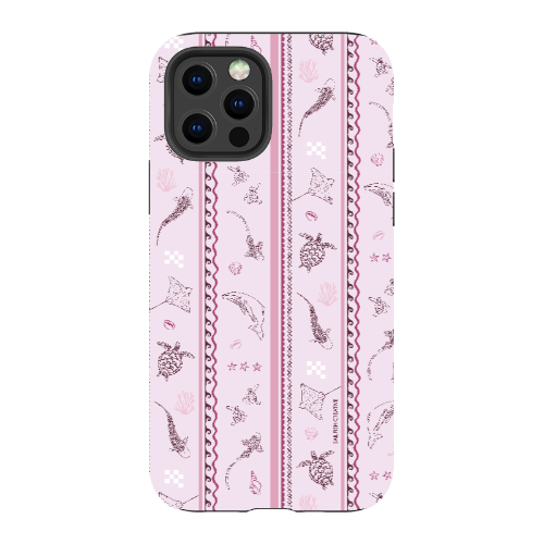 iPhone Tough Phone Case - Candy Stripes Orchid