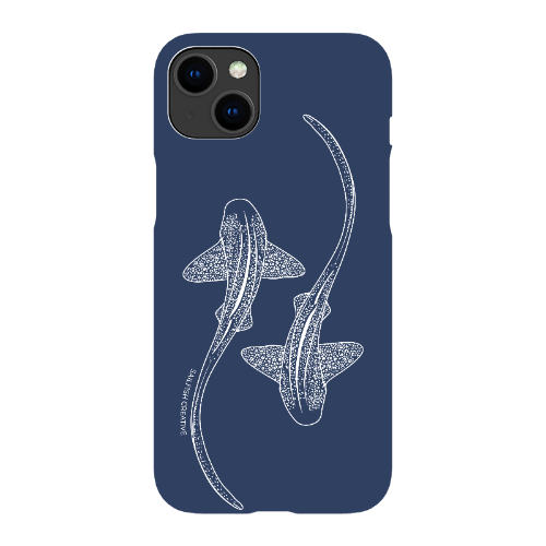 iPhone Snap Phone Case - Leopard Sharks Outline Navy - Sailfish Creative