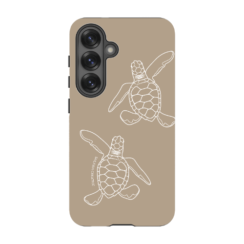 Samsung Tough Case - Turtle Hatchlings Outline Natural