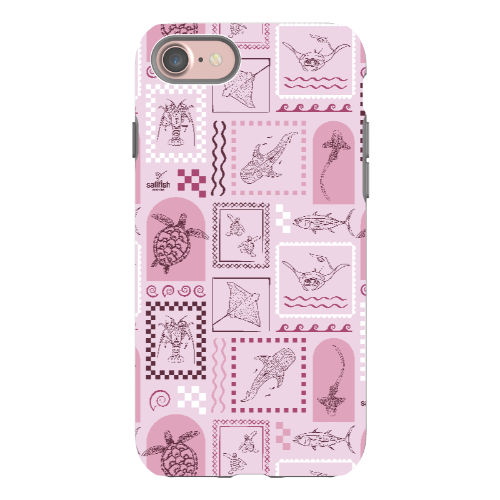 iPhone Tough Phone Case - Arches Print Orchid