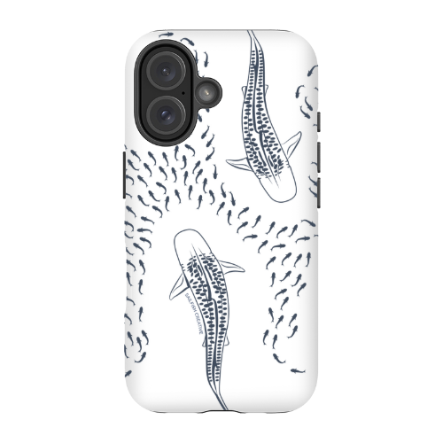 iPhone Tough Phone Case - Tiger Sharks Outline - Sailfish Creative