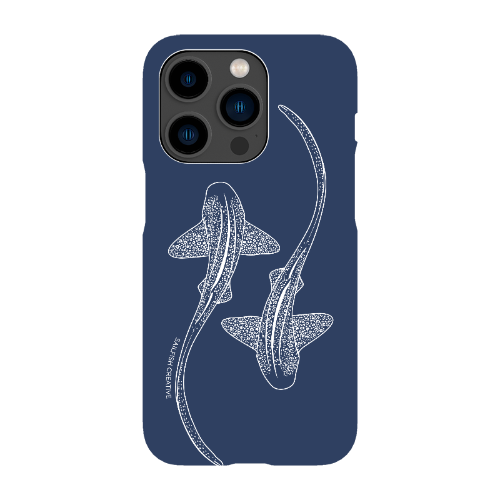 iPhone Snap Phone Case - Leopard Sharks Outline Navy - Sailfish Creative