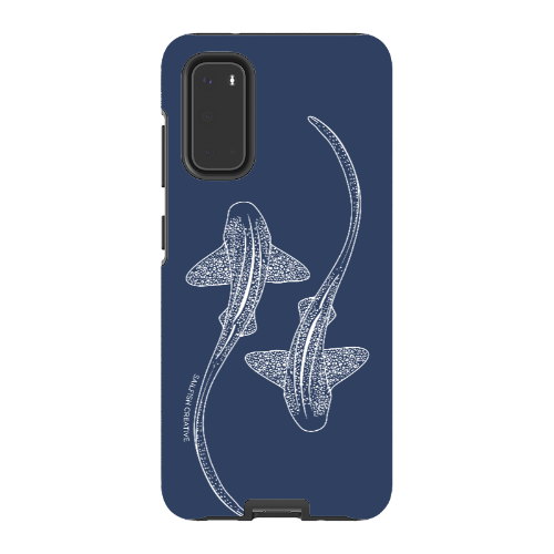 Samsung Tough Case - Leopard Sharks Outline Navy - Sailfish Creative