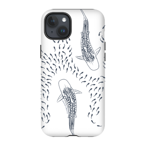 iPhone Tough Phone Case - Tiger Sharks Outline - Sailfish Creative