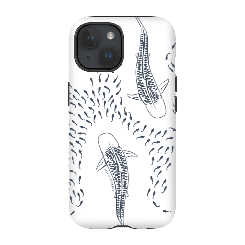 iPhone Tough Phone Case - Tiger Sharks Outline - Sailfish Creative