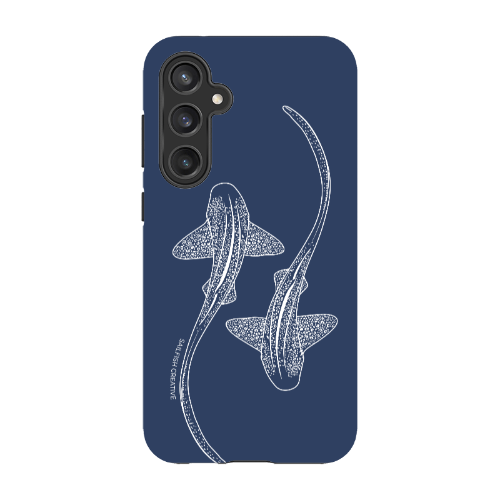 Samsung Tough Case - Leopard Sharks Outline Navy - Sailfish Creative