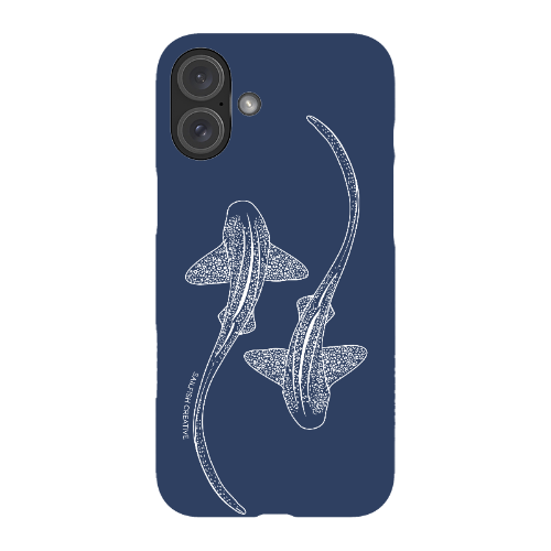 iPhone Snap Phone Case - Leopard Sharks Outline Navy - Sailfish Creative