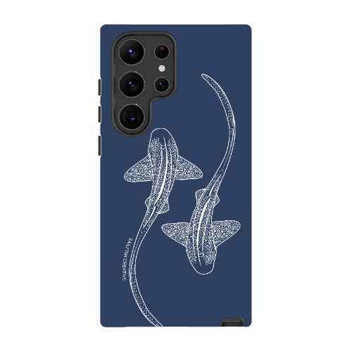 Samsung Tough Case - Leopard Sharks Outline Navy - Sailfish Creative