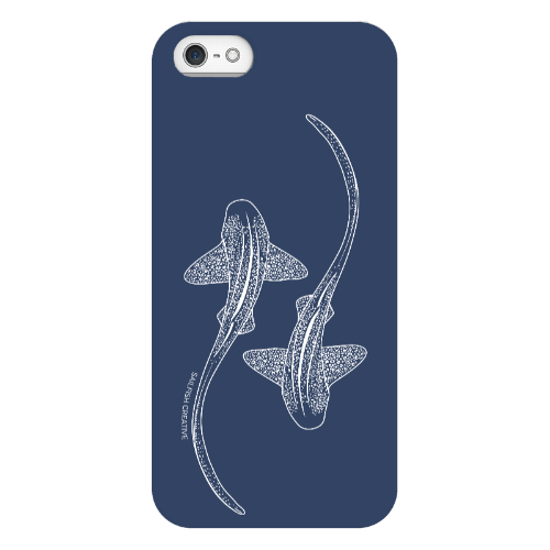 iPhone Snap Phone Case - Leopard Sharks Outline Navy