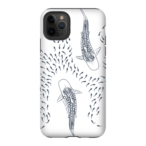 iPhone Tough Phone Case - Tiger Sharks Outline - Sailfish Creative