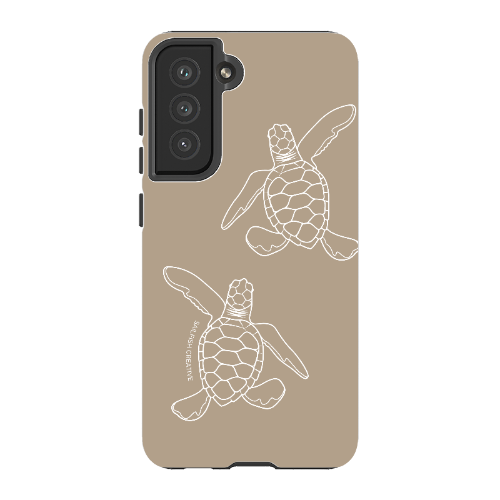 Samsung Tough Case - Turtle Hatchlings Outline Natural
