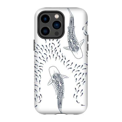iPhone Tough Phone Case - Tiger Sharks Outline - Sailfish Creative