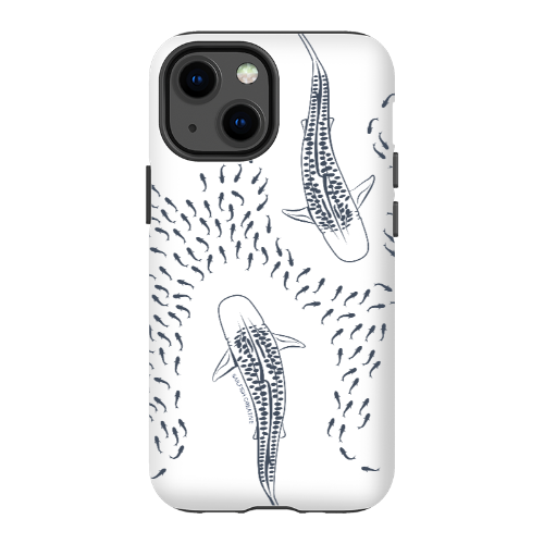 iPhone Tough Phone Case - Tiger Sharks Outline - Sailfish Creative