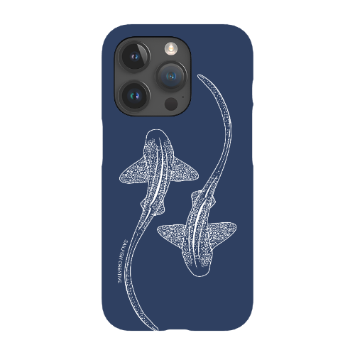iPhone Snap Phone Case - Leopard Sharks Outline Navy - Sailfish Creative