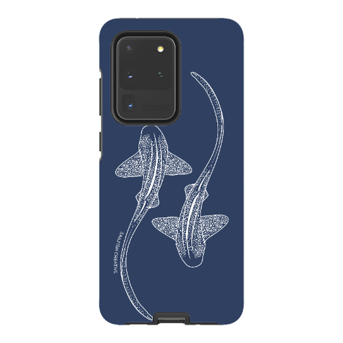 Samsung Tough Case - Leopard Sharks Outline Navy - Sailfish Creative