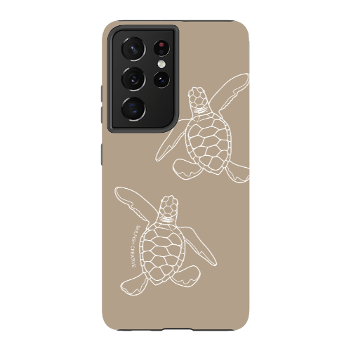 Samsung Tough Case - Turtle Hatchlings Outline Natural