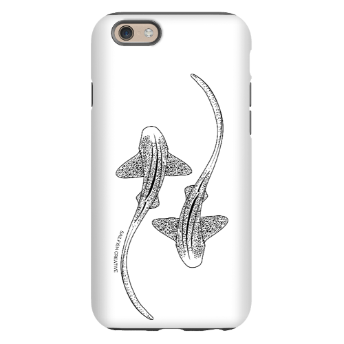 iPhone Tough Phone Case - Leopard Sharks Outline - Sailfish Creative